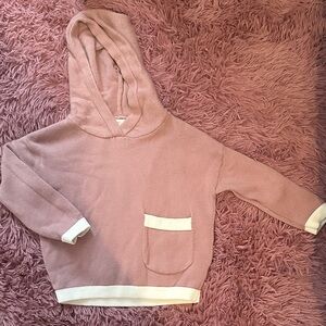 Blush Hooded Sweater with Pocket